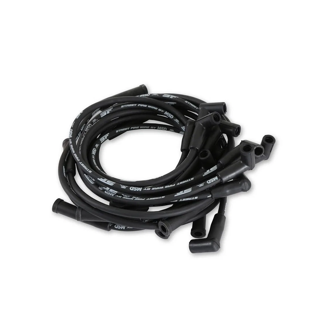 5541 – MSD CO. Spark Plug Wire Set, Pre Assembled Black 8 Millimeter Silicone and Synthetic Helically Wound Conductor...